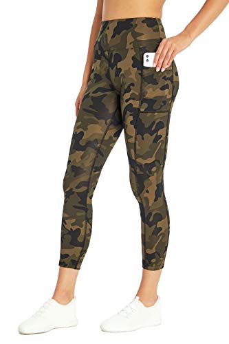 Marika Damen hoher Taille und Taschen Leggings, Olive Grove Classy Abstrakt, Groß von Marika