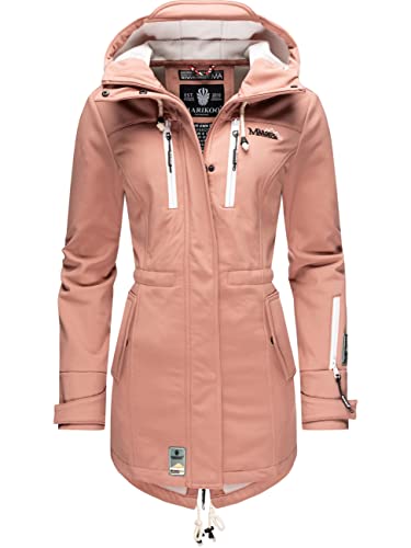 MARIKOO Damen Übergangsjacke Softshellmantel wasserdicht mit Kapuze Zimtzicke Terracotta Gr. XS MARIKOO Damen Übergangsjacke Softshellmantel wasserdicht mit Kapuze Zimtzicke Terracotta Gr. XS von MARIKOO