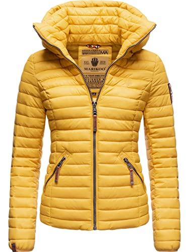 MARIKOO Damen Übergangsjacke Steppjacke mit abnembarer Kapuze Löwenbaby Gelb Gr. S MARIKOO Damen Übergangsjacke Steppjacke mit abnembarer Kapuze Löwenbaby Gelb Gr. S von MARIKOO