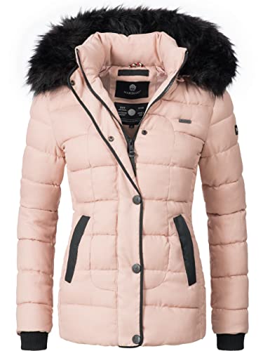 MARIKOO Damen warme Winter Steppjacke mit Kapuze Unique Rosa Gr. XS von MARIKOO