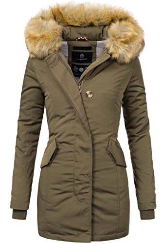 MARIKOO Damen Winter Kurzmantel Karmaa Grün Gr. XXL von MARIKOO