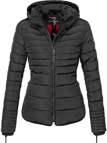 MARIKOO Damen warme Winter Steppjacke mit Kapuze Amber Schwarz Gr. XXL MARIKOO Damen warme Winter Steppjacke mit Kapuze Amber Schwarz Gr. XXL von MARIKOO