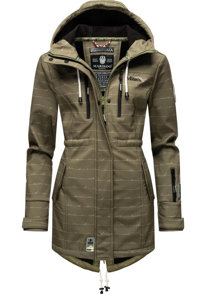 Marikoo Funktionsmantel Zimtzicke sportlicher Softshell Parka mit Kapuze von Marikoo