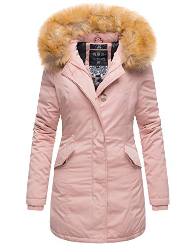 MARIKOO Karmaa Damen Winter Jacke Parka Mantel Winterjacke gefüttert Rosa 36 - S von MARIKOO