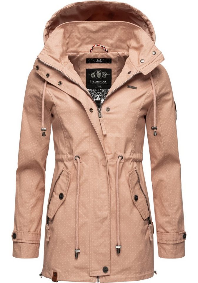 Marikoo Outdoorjacke Nyokoo modische Baumwoll Übergangsjacke mit großer Kapuze von Marikoo