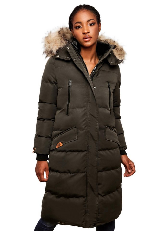 Marikoo Schneejacke Schneesternchen langer Parka mit abnehmbarer Kapuze von Marikoo