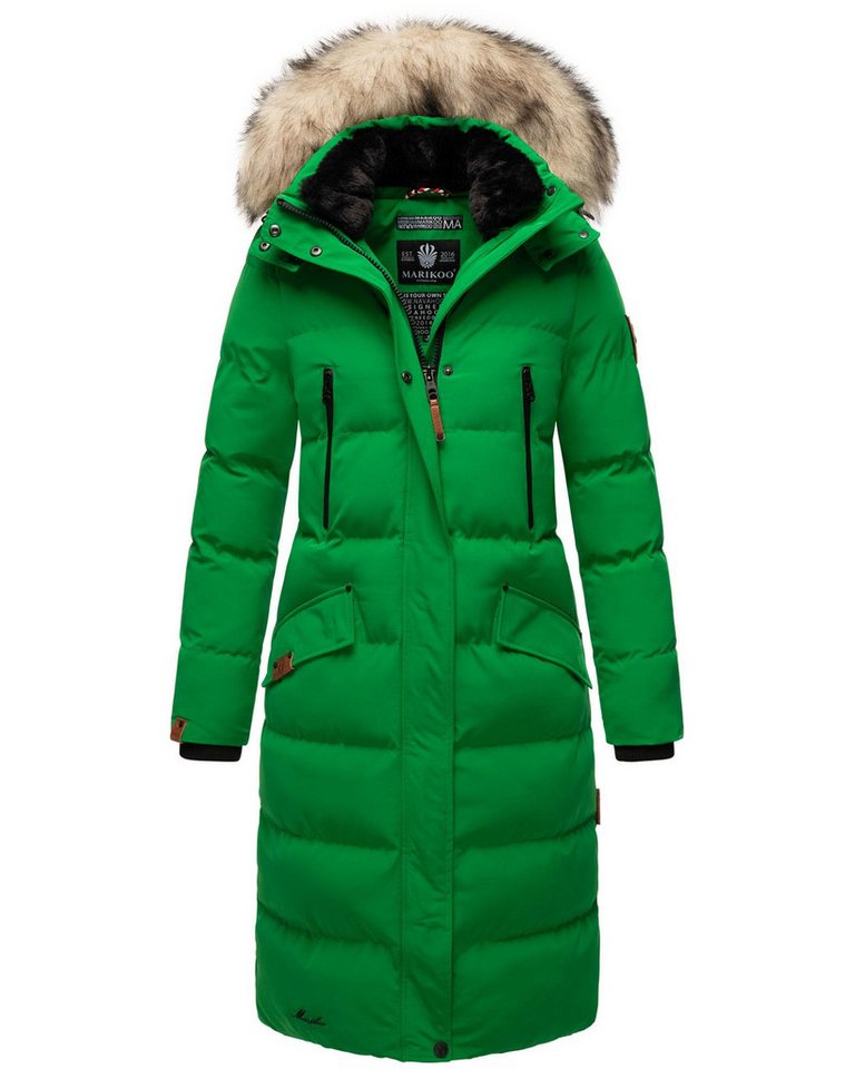 Marikoo Schneejacke Marikoo Schneesternchen Damen Winter Steppjacke B890 langer Parka mit abnehmbarer Kapuze von Marikoo