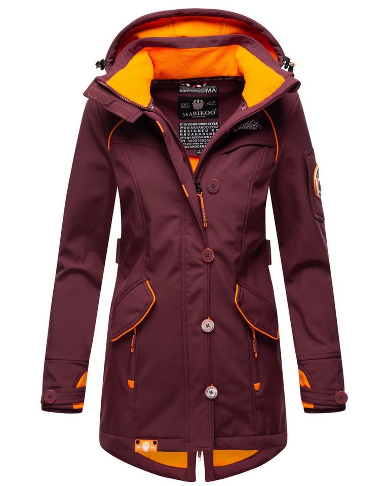 Marikoo Softshelljacke mit abnehmbarer Kapuze von Marikoo