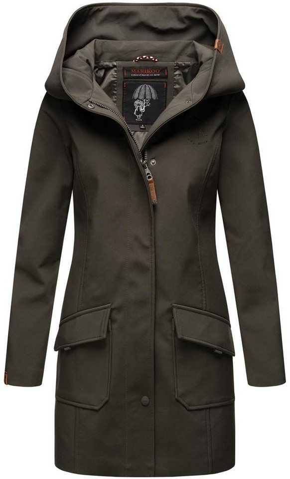 Marikoo Softshelljacke Softshelljacke Mayleen – Damen Übergangsjacke mit Kapuze und Taillierter Schnitt, hoher Tragekomfort und stilvolle Details von Marikoo