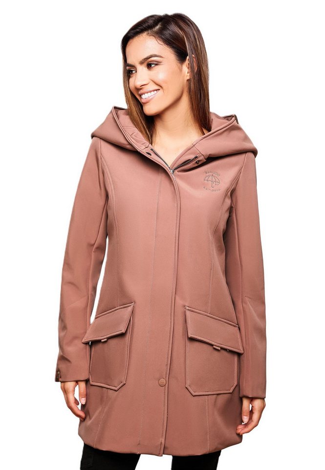 Marikoo Softshelljacke Softshelljacke Mayleen – Damen Übergangsjacke mit Kapuze und Taillierter Schnitt, hoher Tragekomfort und stilvolle Details von Marikoo