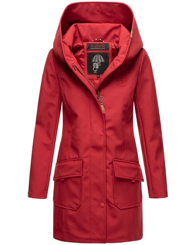 Marikoo Softshelljacke Softshelljacke Mayleen – Damen Übergangsjacke mit Kapuze und Taillierter Schnitt, hoher Tragekomfort und stilvolle Details von Marikoo