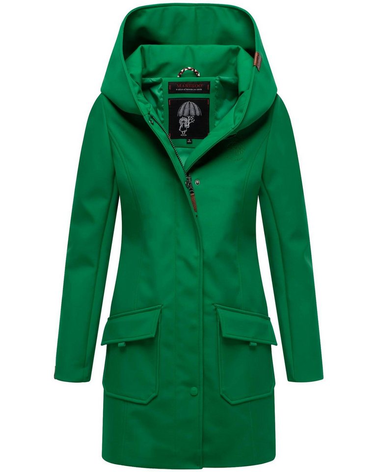 Marikoo Softshelljacke Softshelljacke Mayleen – Damen Übergangsjacke mit Kapuze und Taillierter Schnitt, hoher Tragekomfort und stilvolle Details von Marikoo
