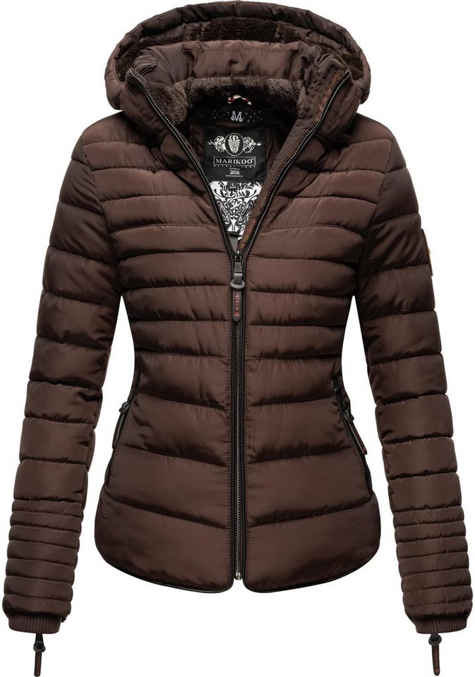 Marikoo Winterjacke Amber stylische Steppjacke mit Teddyfutter von Marikoo