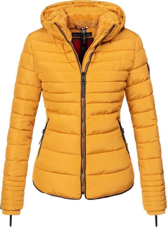 Marikoo Winterjacke Amber stylische Steppjacke mit Teddyfutter von Marikoo