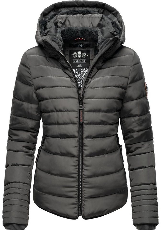Marikoo Winterjacke Amber stylische Steppjacke mit Teddyfutter von Marikoo
