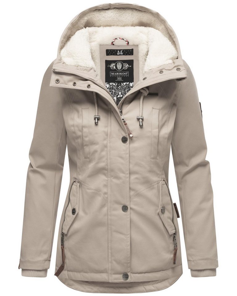 Marikoo Winterjacke Bikoo sportliche Damen Outdoor Baumwolljacke mit Kapuze Marikoo Winterjacke Bikoo sportliche Damen Outdoor Baumwolljacke mit Kapuze von Marikoo