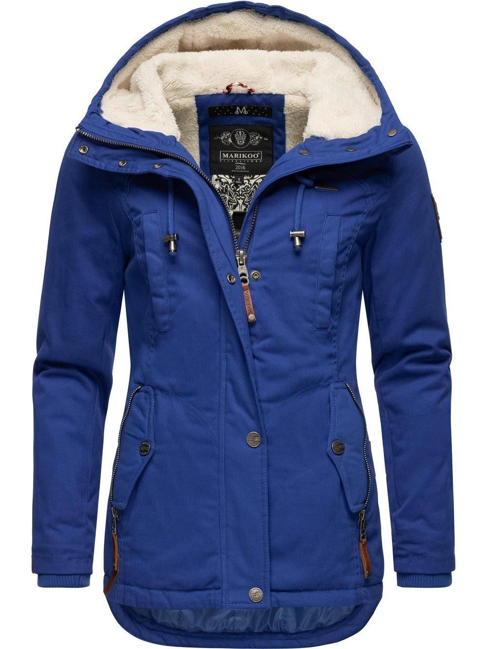 Marikoo Winterjacke Damen Baumwolle, blau von Marikoo