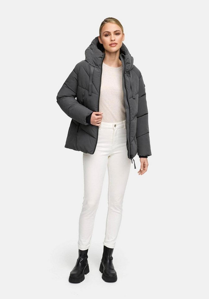 Marikoo Winterjacke Kwamee Schräg gesteppte Winterjacke mit fester Kapuze von Marikoo