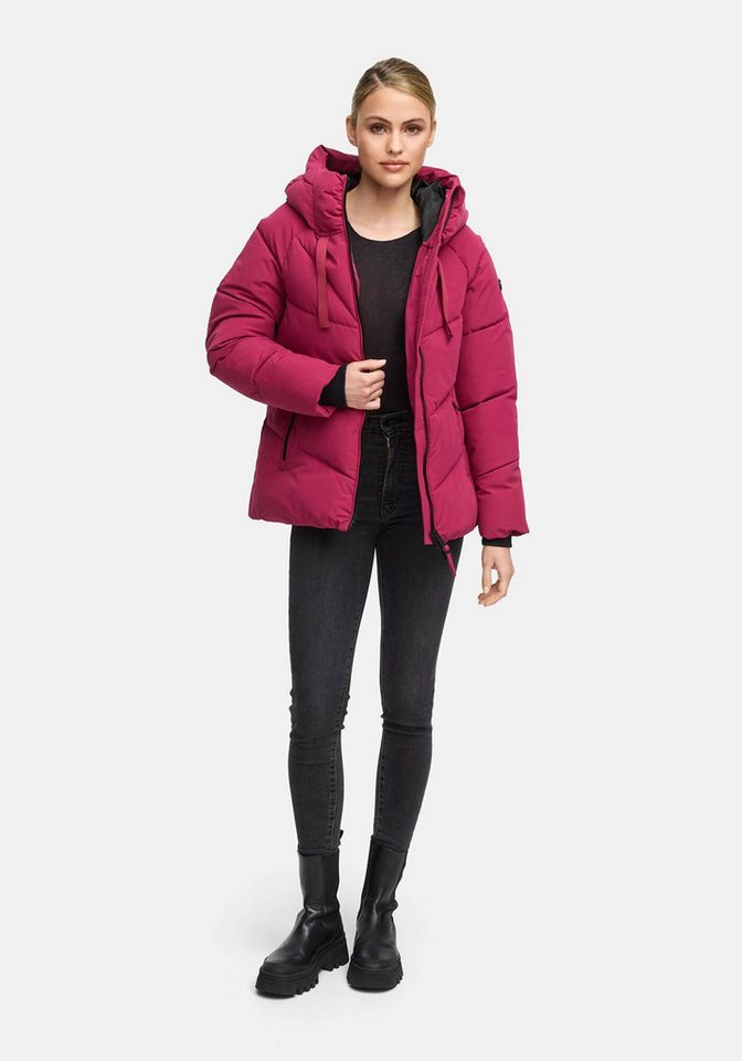 Marikoo Winterjacke Kwamee Schräg gesteppte Winterjacke mit fester Kapuze von Marikoo