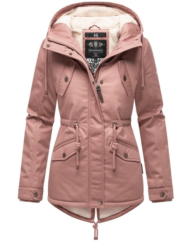 Marikoo Winterjacke Manolya stylischer Kurzmantel mit weichem Teddyfell-Futter von Marikoo