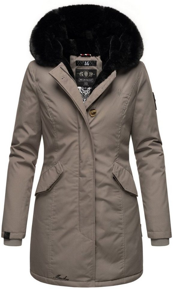 Marikoo Winterjacke Marikoo Karambaa Damen Winterjacke B843 warmer Parka mit kuschlig weichem Kunstfellkragen von Marikoo