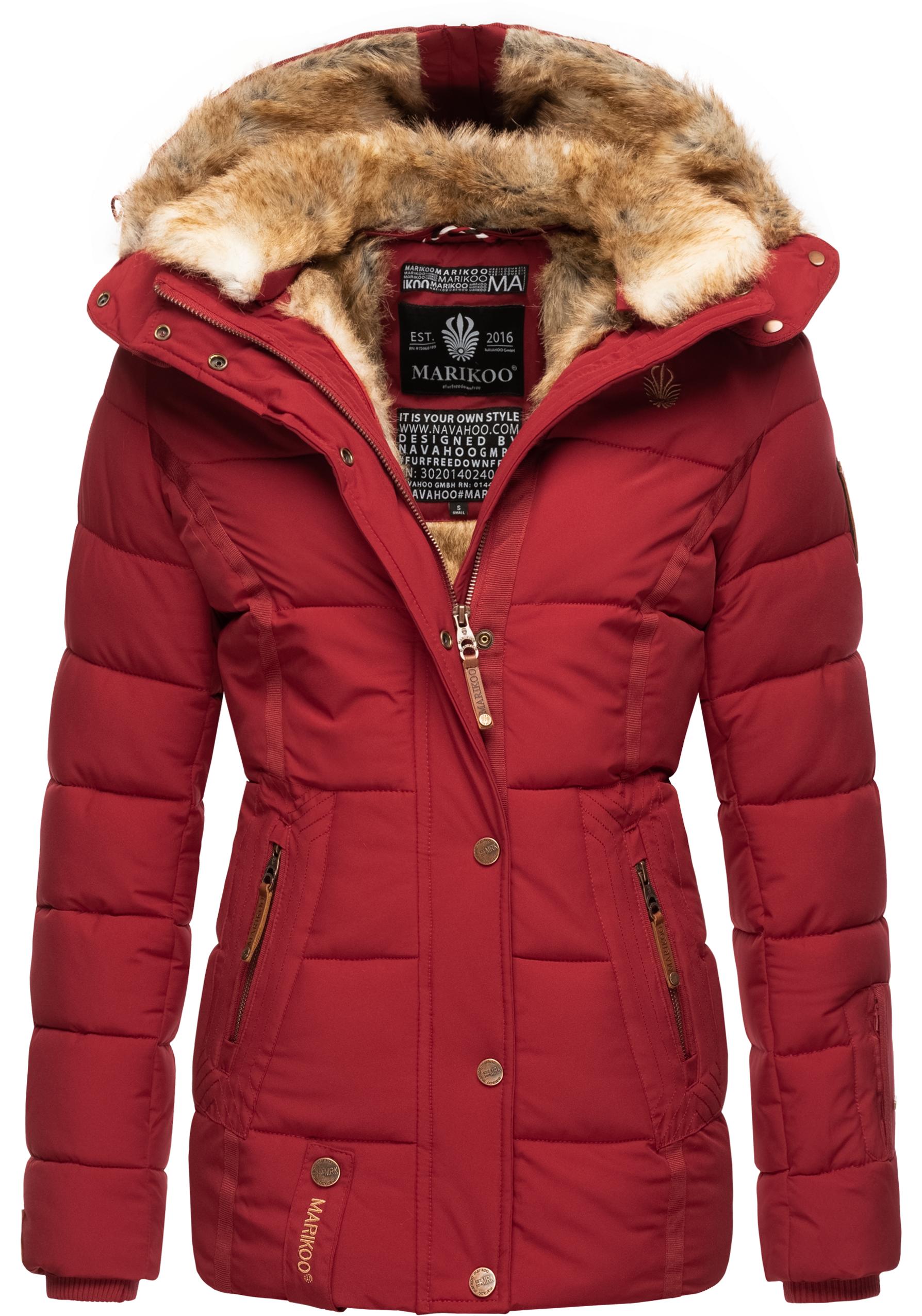 Marikoo Winterjacke "Nekoo" mit Kapuze stylische Damen Steppjacke mit großer Kapuze von Marikoo