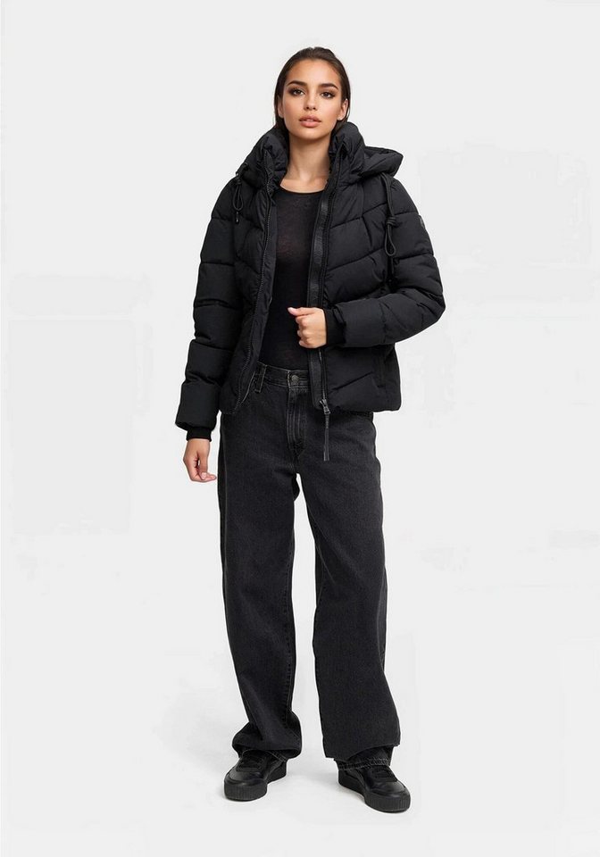 Marikoo Winterjacke Sahnemausii mit abnehmbarer Kapuze und hohem Kragen von Marikoo