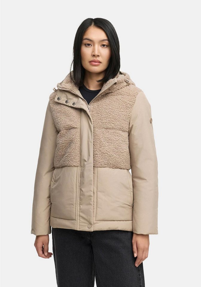 Marikoo Winterjacke Sheeta Kombination aus Teddyfleece und glattem Material von Marikoo