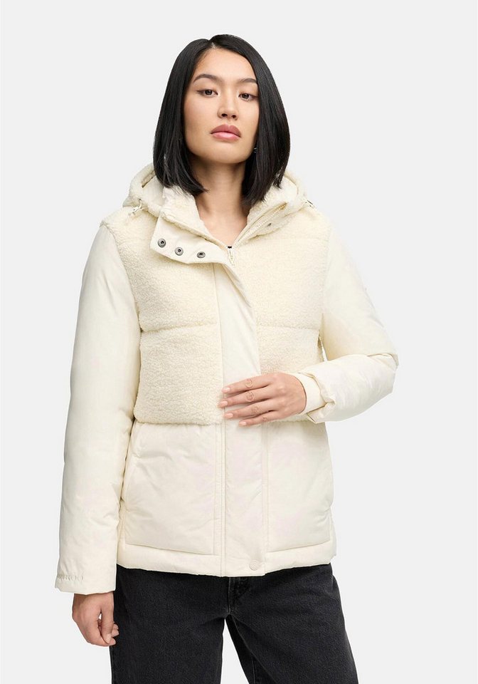 Marikoo Winterjacke Sheeta Kombination aus Teddyfleece und glattem Material von Marikoo