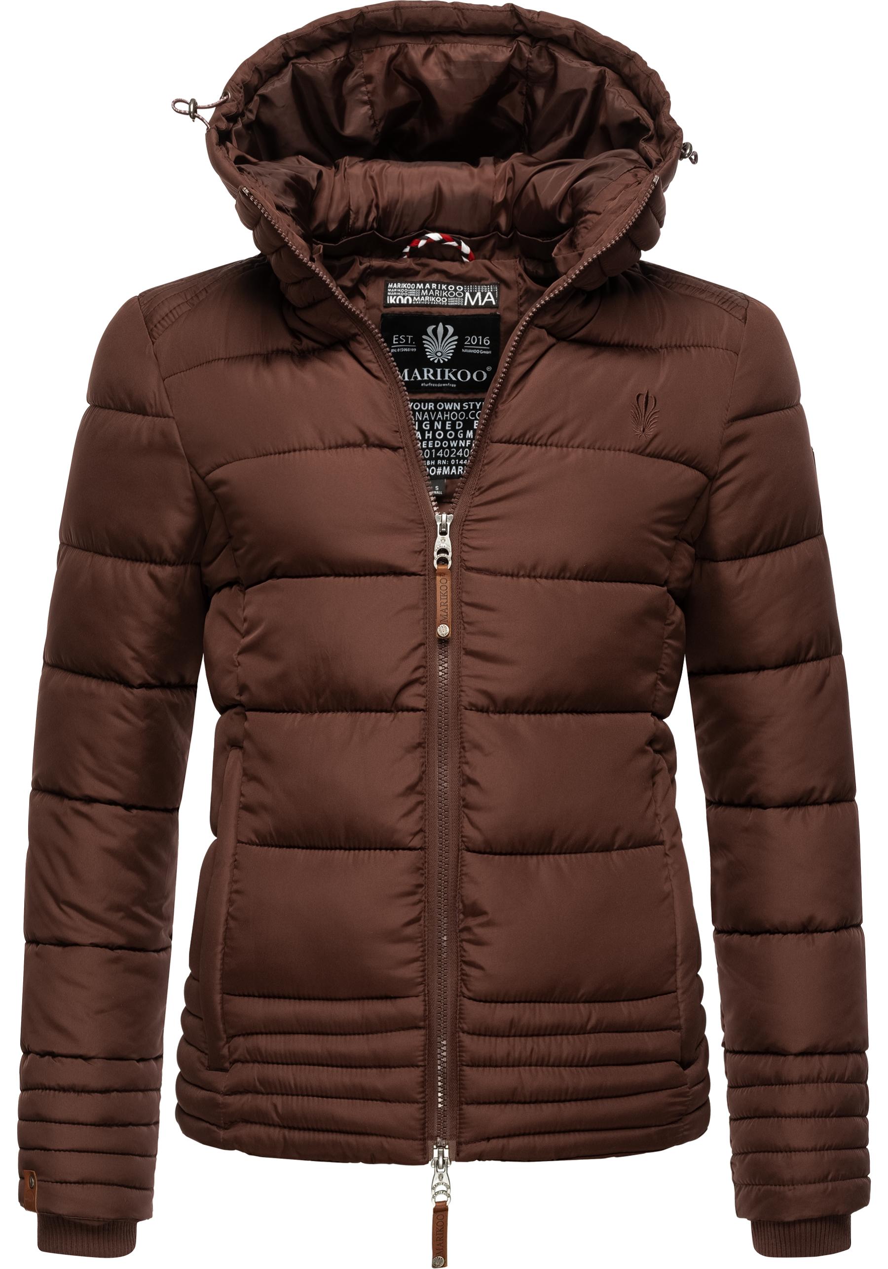 Marikoo Winterjacke "Sole" mit Kapuze modisch taillierte Damen Steppjacke für den Winter von Marikoo