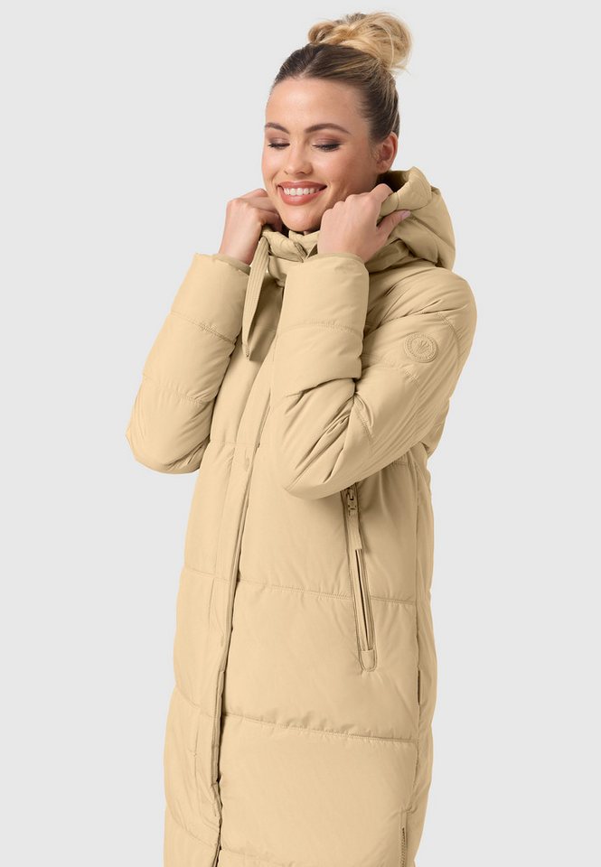 Marikoo Winterjacke Soranaa langer Winter Mantel mit Kapuze von Marikoo