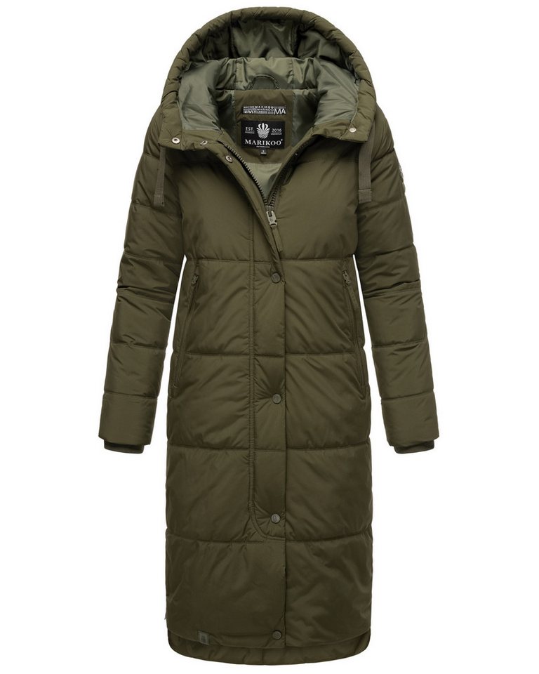 Marikoo Winterjacke Soranaa langer Winter Mantel mit Kapuze von Marikoo