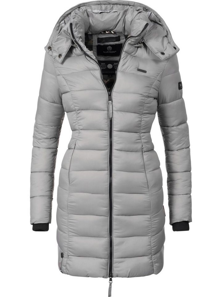 Marikoo Wintermantel Abendsternchen zeitloser Wintermantel mit schmaler Steppung von Marikoo