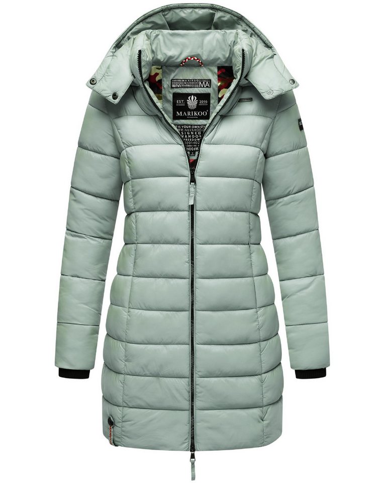 Marikoo Wintermantel Abendsternchen zeitloser Wintermantel mit schmaler Steppung von Marikoo