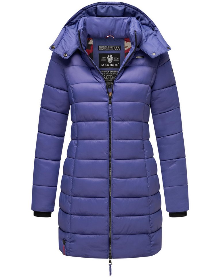 Marikoo Wintermantel Abendsternchen zeitloser Wintermantel mit schmaler Steppung von Marikoo