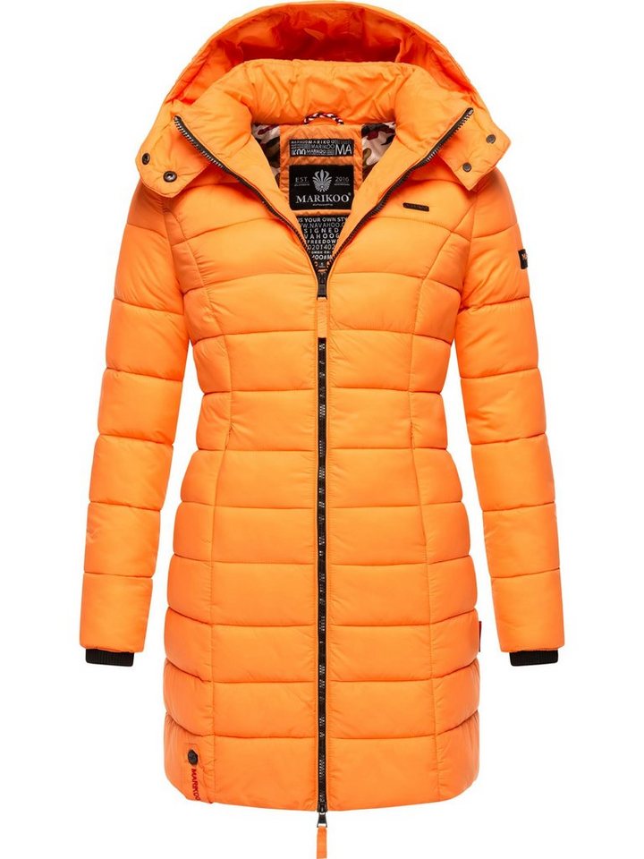 Marikoo Wintermantel Abendsternchen zeitloser Wintermantel mit schmaler Steppung von Marikoo