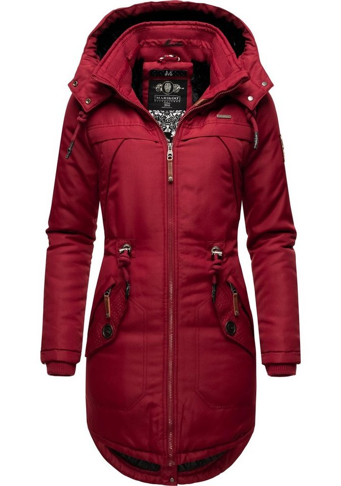 Marikoo Wintermantel Kamii sportlicher Damen Winterparka mit abnehmb. Kapuze von Marikoo