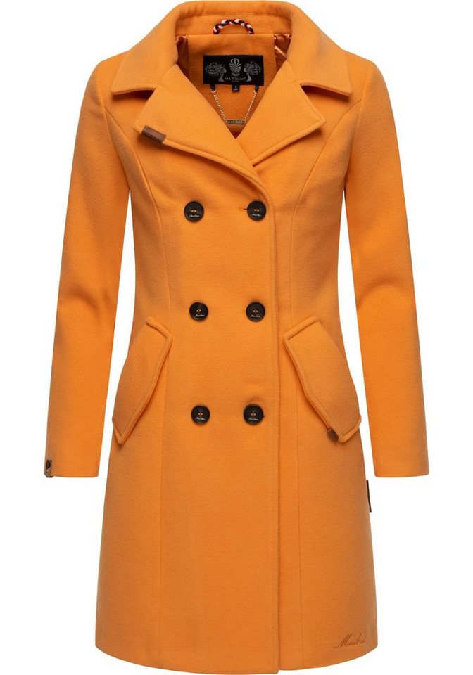 Marikoo Wintermantel Nanakoo edler Damen Trenchcoat in Wollmantel-Optik von Marikoo