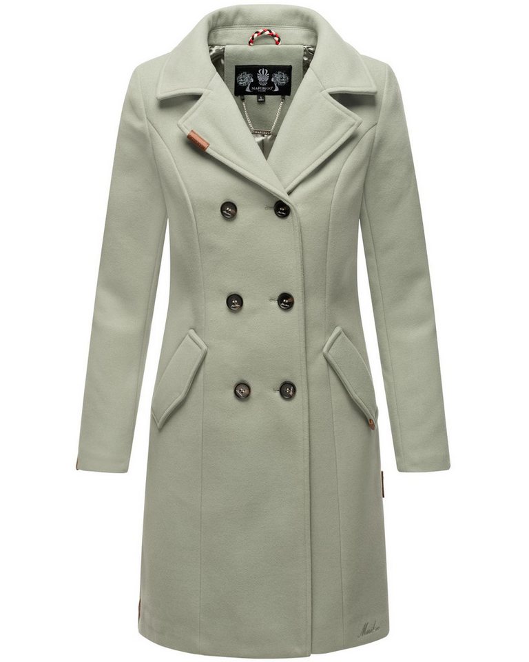 Marikoo Wollmantel Nanakoo edler Damen Trenchcoat in Woll-Optik von Marikoo