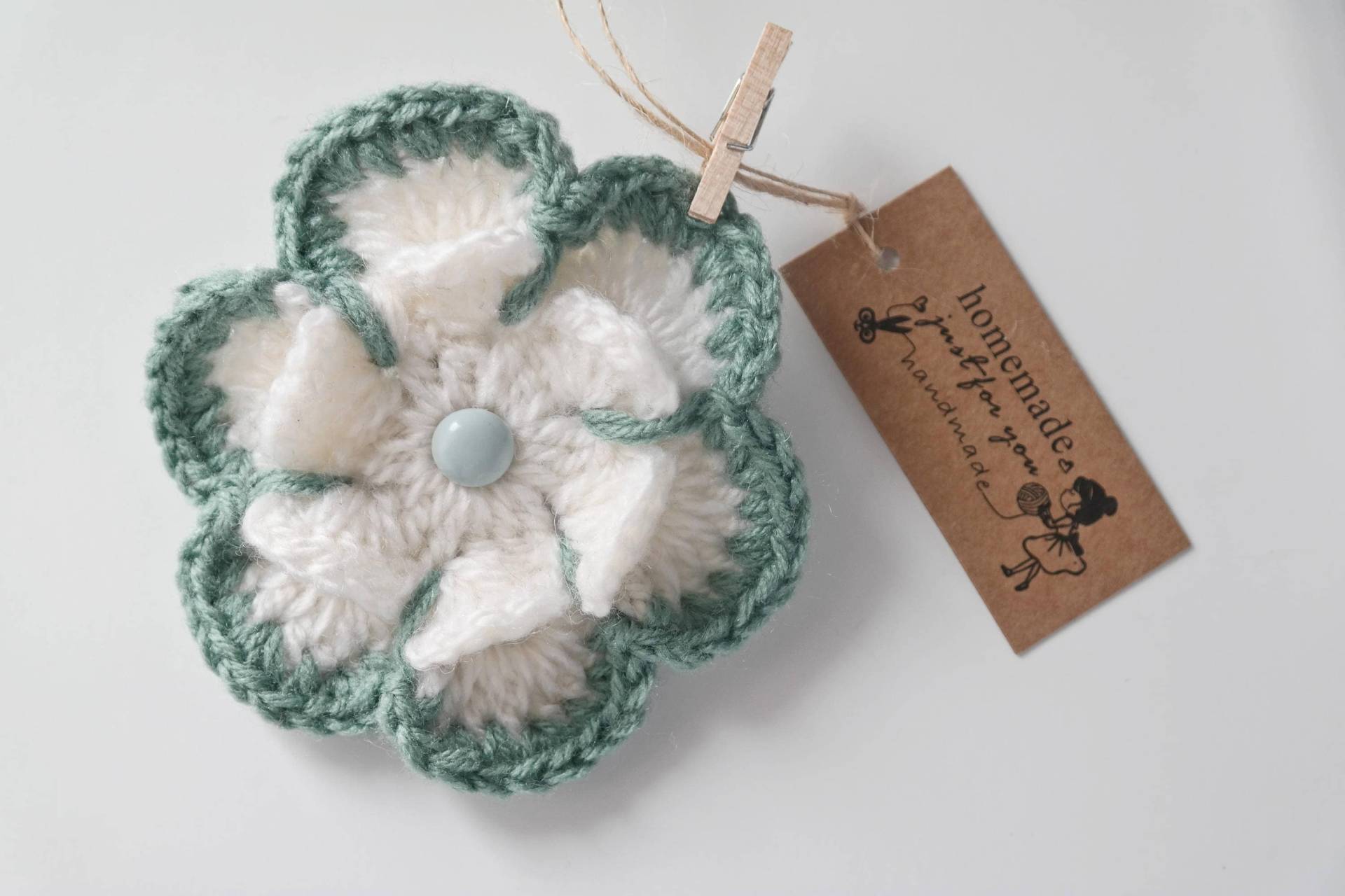 Mint-Blume - Nur Ein Element Brosche Und Haar-Clip Zur Gleichen Zeit. Das Ideale Geschenk Für Jede Frau, Ehefrau, Mutter Oder Oma Mint-Blume - Nur Ein Element Brosche Und Haar-Clip Zur Gleichen Zeit. Das Ideale Geschenk Für Jede Frau, Ehefrau, Mutter Oder Oma von MarillaBlankets