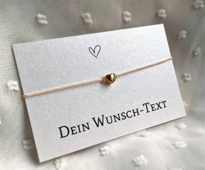 Armband Herz Mit Wunsch Text, Personalisierte Karte Deinem Text Schrift 2, Gold, Rose Gold, Silber, Größenverstellbar Armband Herz Mit Wunsch Text, Personalisierte Karte Deinem Text Schrift 2, Gold, Rose Gold, Silber, Größenverstellbar von MarilutiqueShop