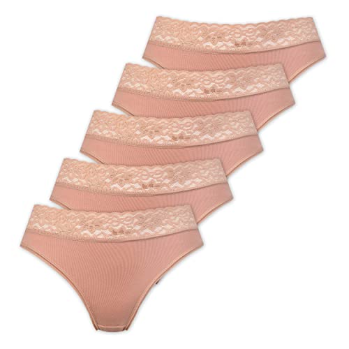 Marilyn Poupée Infinity Baumwolle Panty mit klassischem Schnitt und Spitzengürtel Natur - L - 5er Pack Marilyn Poupée Infinity Baumwolle Panty mit klassischem Schnitt und Spitzengürtel Natur - L - 5er Pack von Marilyn