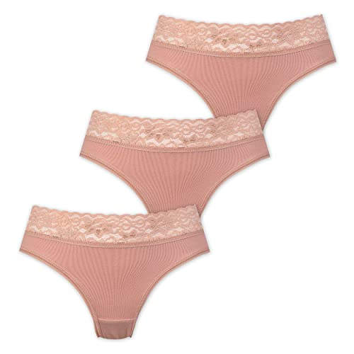 Marilyn Poupée Infinity Brasilianische Baumwolle Slip mit Spitzengürtel Natur - M - 3er Pack Marilyn Poupée Infinity Brasilianische Baumwolle Slip mit Spitzengürtel Natur - M - 3er Pack von Marilyn