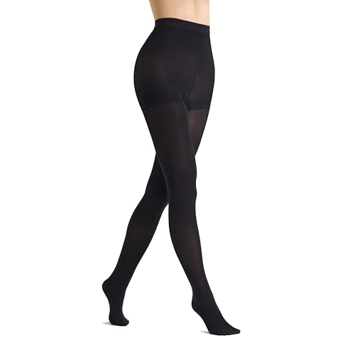 MARILYN Strumpfhose Damen 100 DEN Taillenformende Schlankmachende Winter Warme Strumpfhosen (1 Paar, 38 M, Schwarz/Nero) von MARILYN