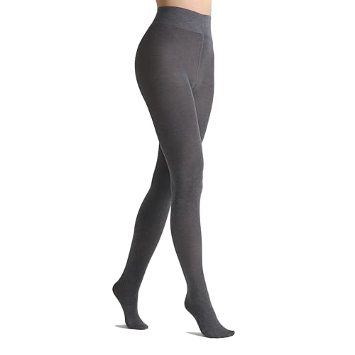 MARILYN Thermo Strumpfhose Damen 80 DEN Warme Strumpfhosen Winter Keep Heat Dünne Thermostrumpfhose (1 Paar, 42 XL, Grau/Melange) von MARILYN