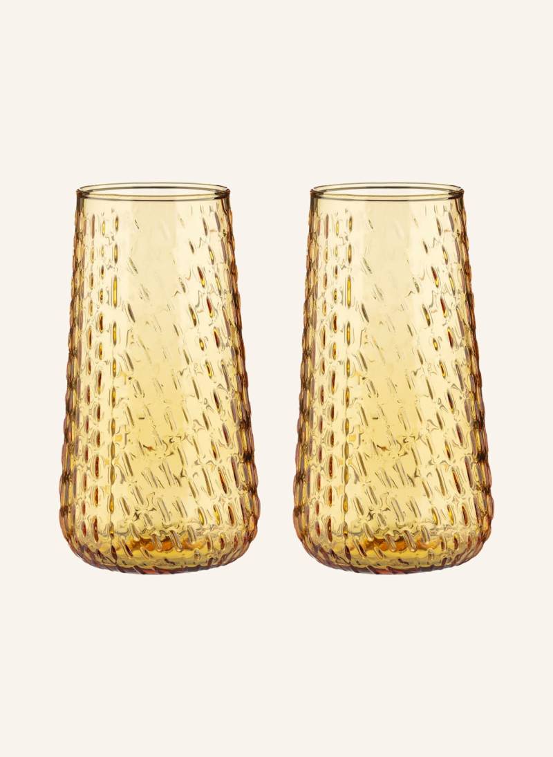 Marimekko 2er-Set Gläser Syksy gelb von Marimekko
