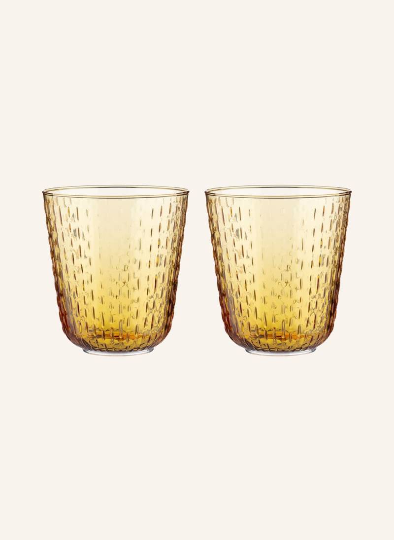 Marimekko 2er-Set Trinkgläser Syksy gelb von Marimekko