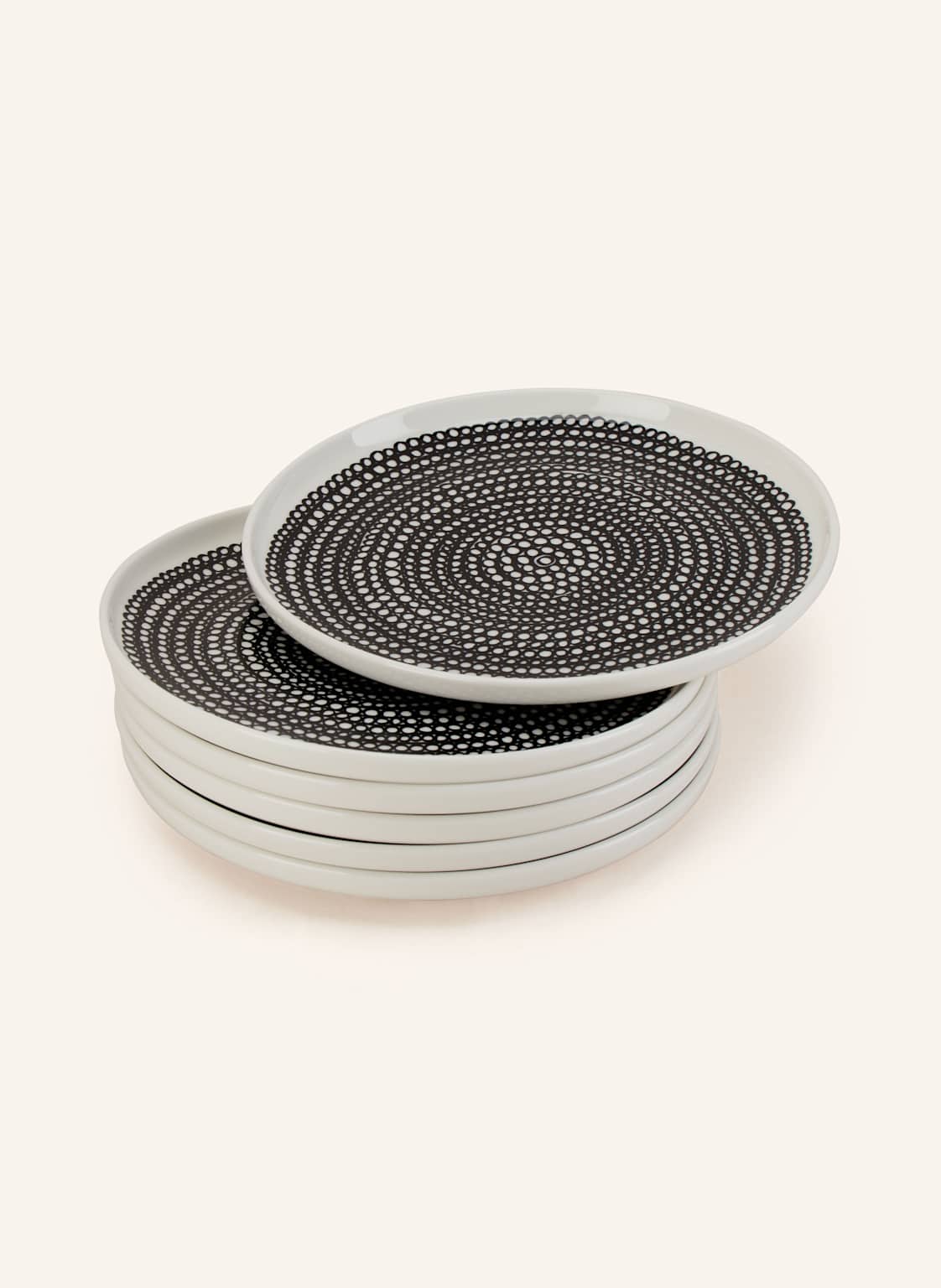 Marimekko 6er-Set Dessertteller Oiva/Siirtolapuutarha schwarz Marimekko 6er-Set Dessertteller Oiva/Siirtolapuutarha schwarz von Marimekko