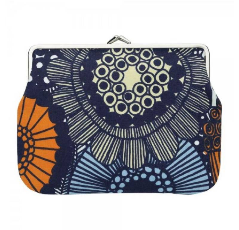 Marimekko Handtasche Portemonnaie Puolikas Kukkaro Pieni Siirtolapuutarha White Orage Blue von Marimekko
