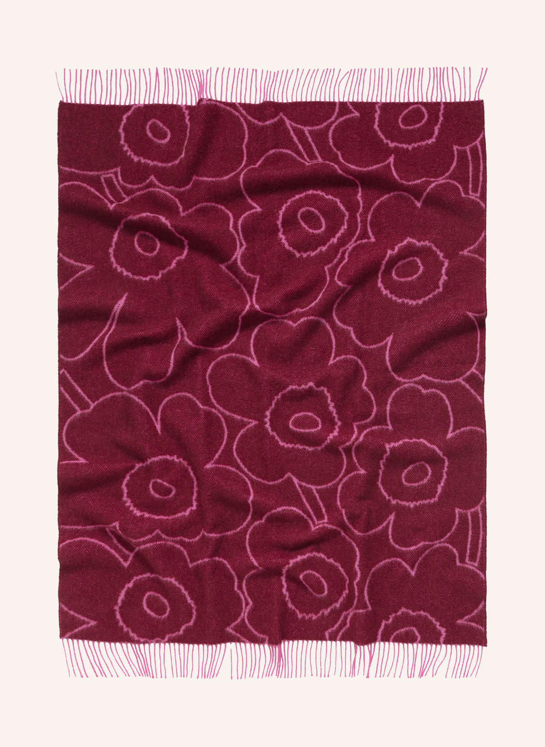 Marimekko Plaid Piirto Unikko rot von Marimekko